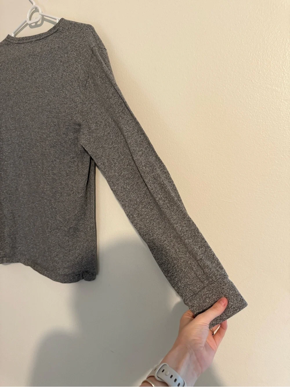 Polo Ralph Lauren Mens M grey long sleeve shirt: red logo casual comfort lounge